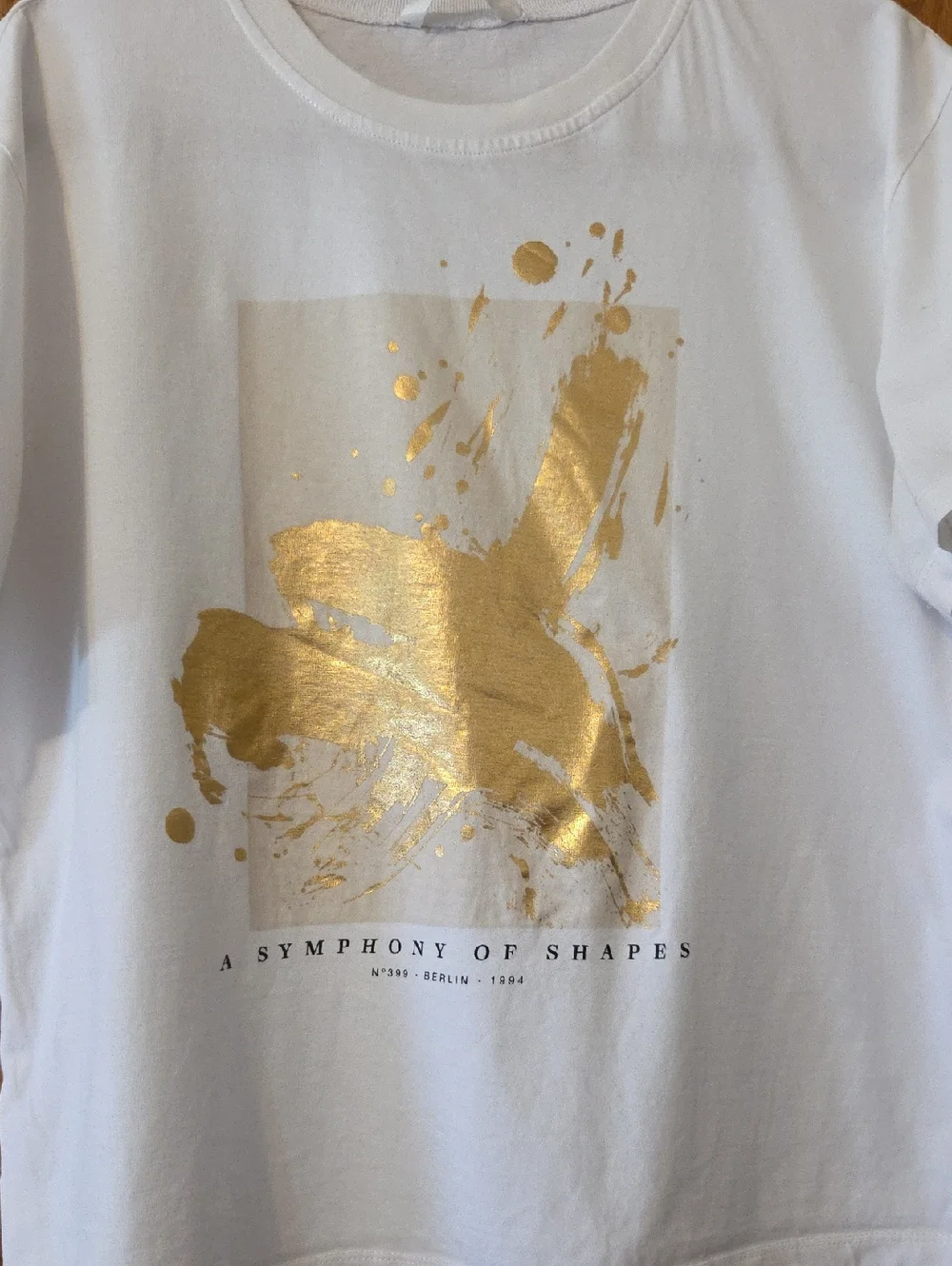 Zara Metallic Print T-Shirt - Picture 1 of 7